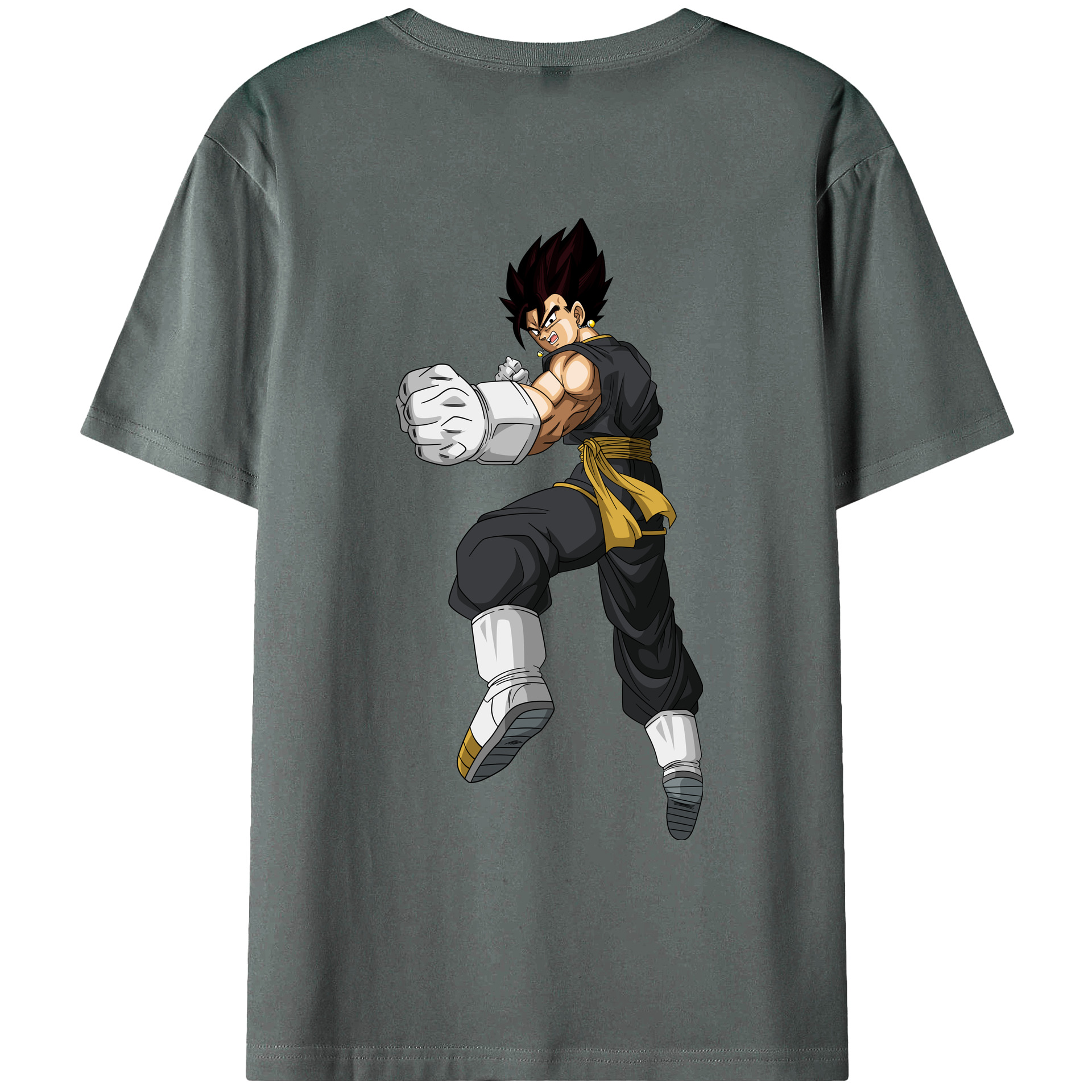 （画像用） ドラゴンボール ベジット DRAGON BALL Vegetto 綿100％ メンズ半袖Tシャツ（バックプリント） 通気性